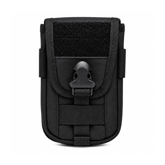 Bolsa táctica compacta tipo cartera con broche rápido y panel de velcro