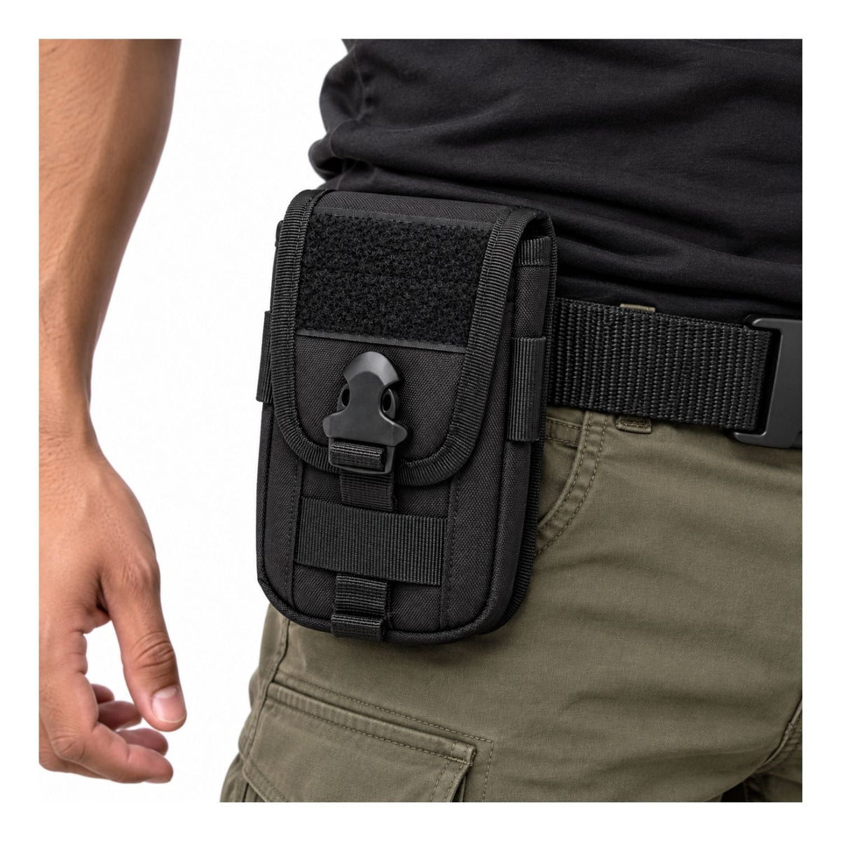 Bolsa táctica compacta tipo cartera con broche rápido y panel de velcro - foto 5