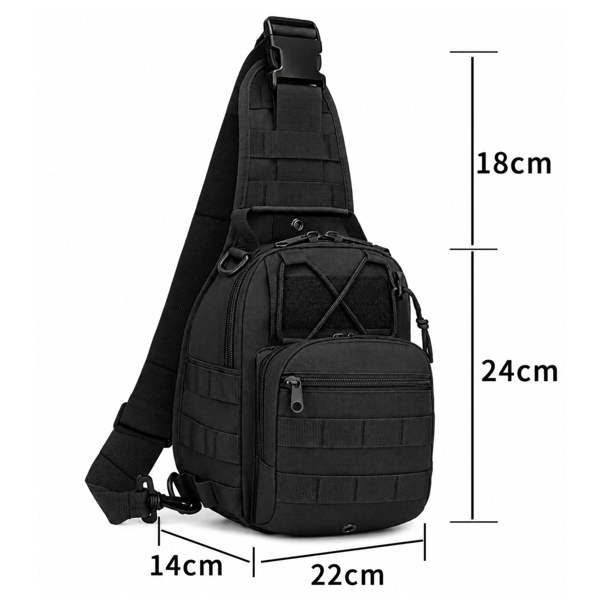Bolsa bandolera MOLLE con organizadores internos y correa ajustable - foto 2