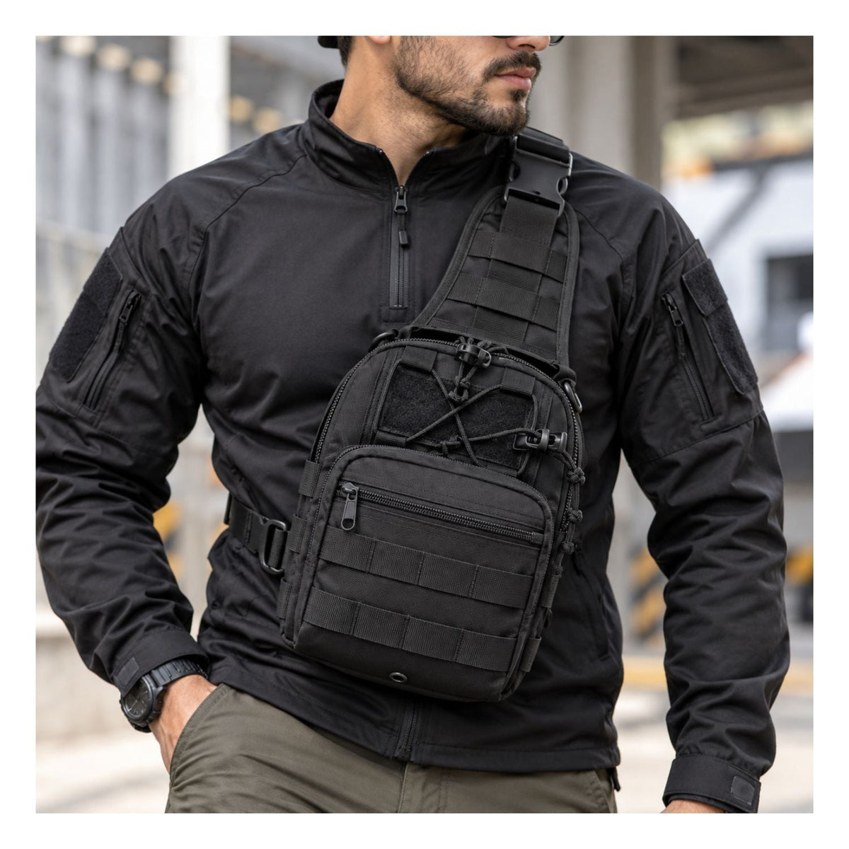 Bolsa bandolera MOLLE con organizadores internos y correa ajustable - foto 4