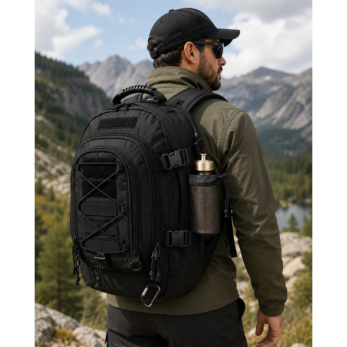 Mochila táctica expandible de 40 a 67 litros con MOLLE - foto 5