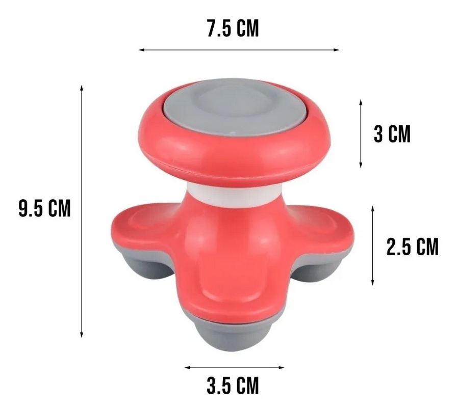Masajeador eléctrico portátil antiestrés AM-01, USB o pilas AAA - foto 4
