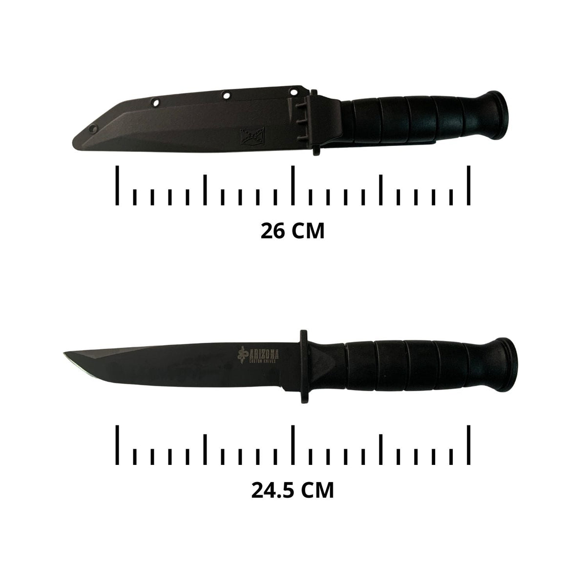 Cuchillo de supervivencia con funda de polímero y clip A0235 - foto 2