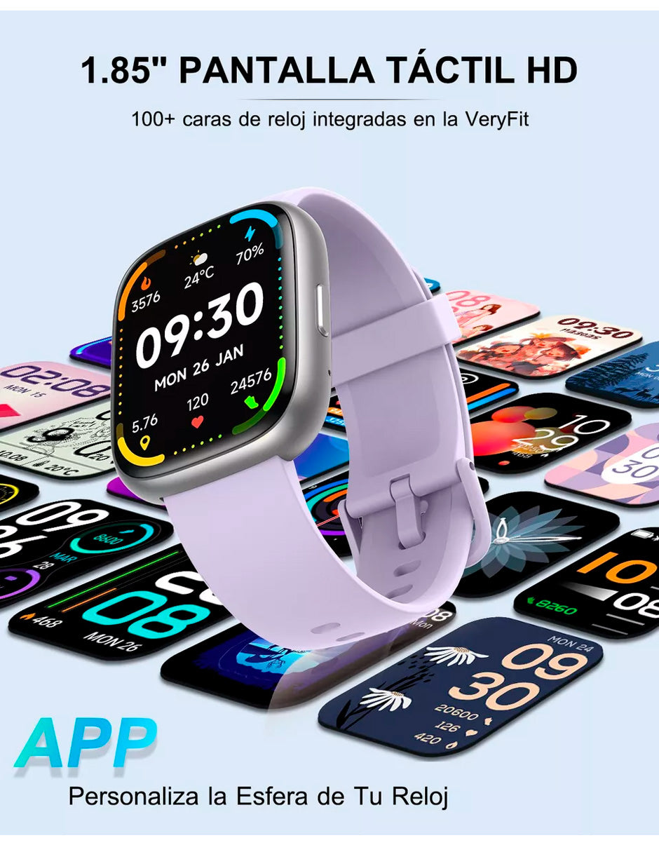 Reloj Inteligente Smartwatch Llamadas Bluetooth Para Alexa Lila