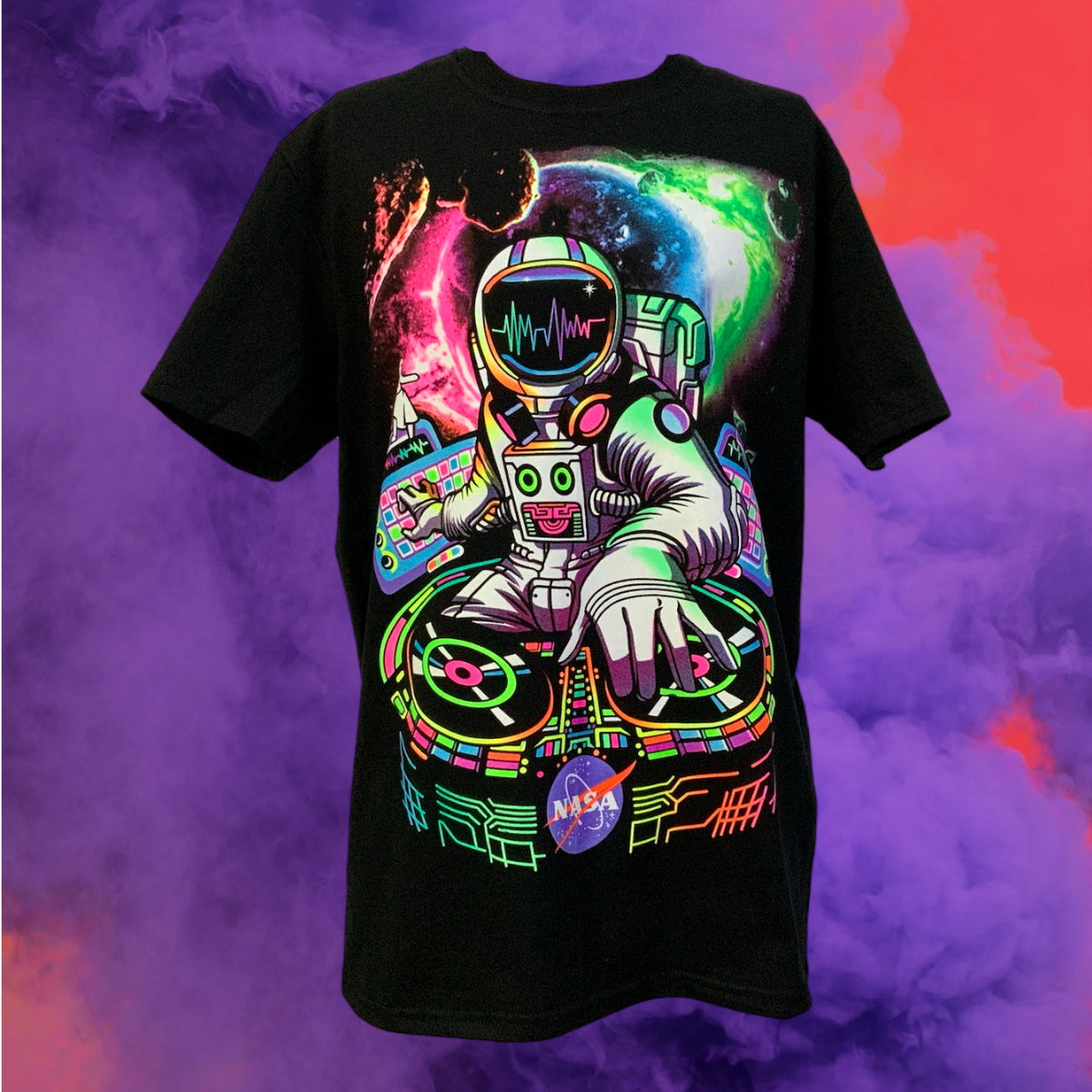 Playeras de algodón con efecto fluorescente neón, modelo SN134