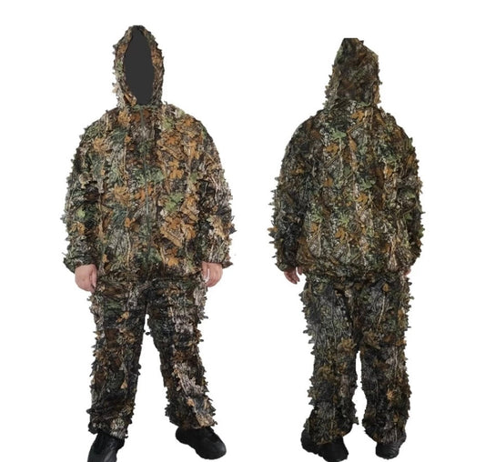 Traje camuflaje tipo hojas ultraligero, color selva BB-3