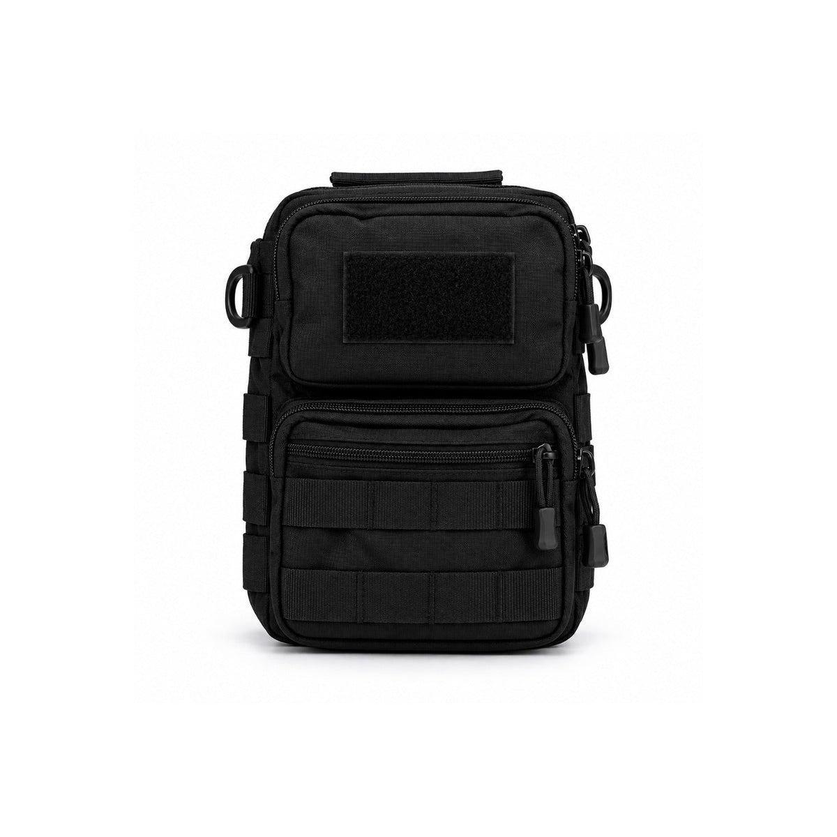 Bolsa crossbody táctica con 5 compartimentos, MOLLE y anillas laterales