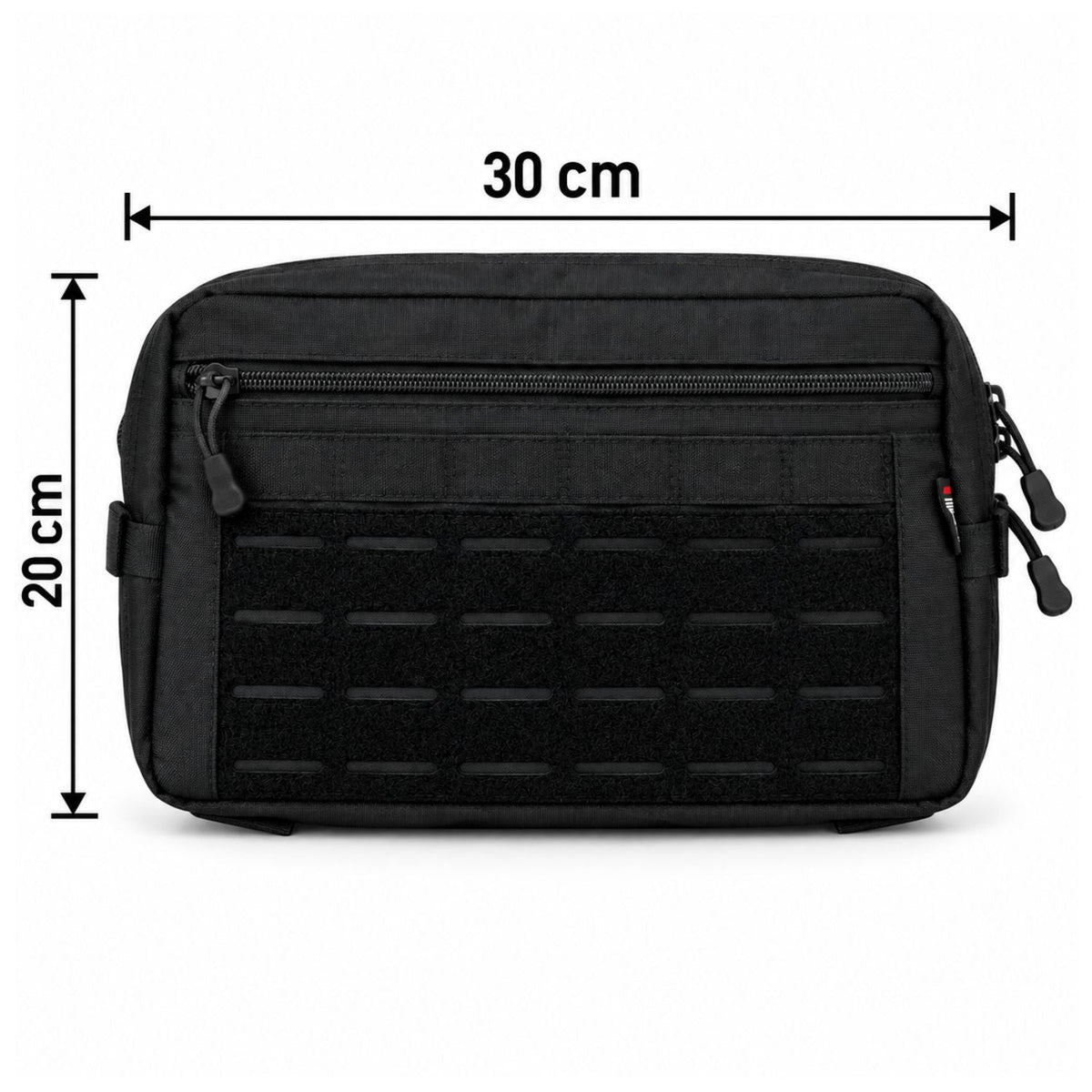 Pechera táctica tipo chest rig con 3 bolsas con cierre y panel de velcro - foto 2