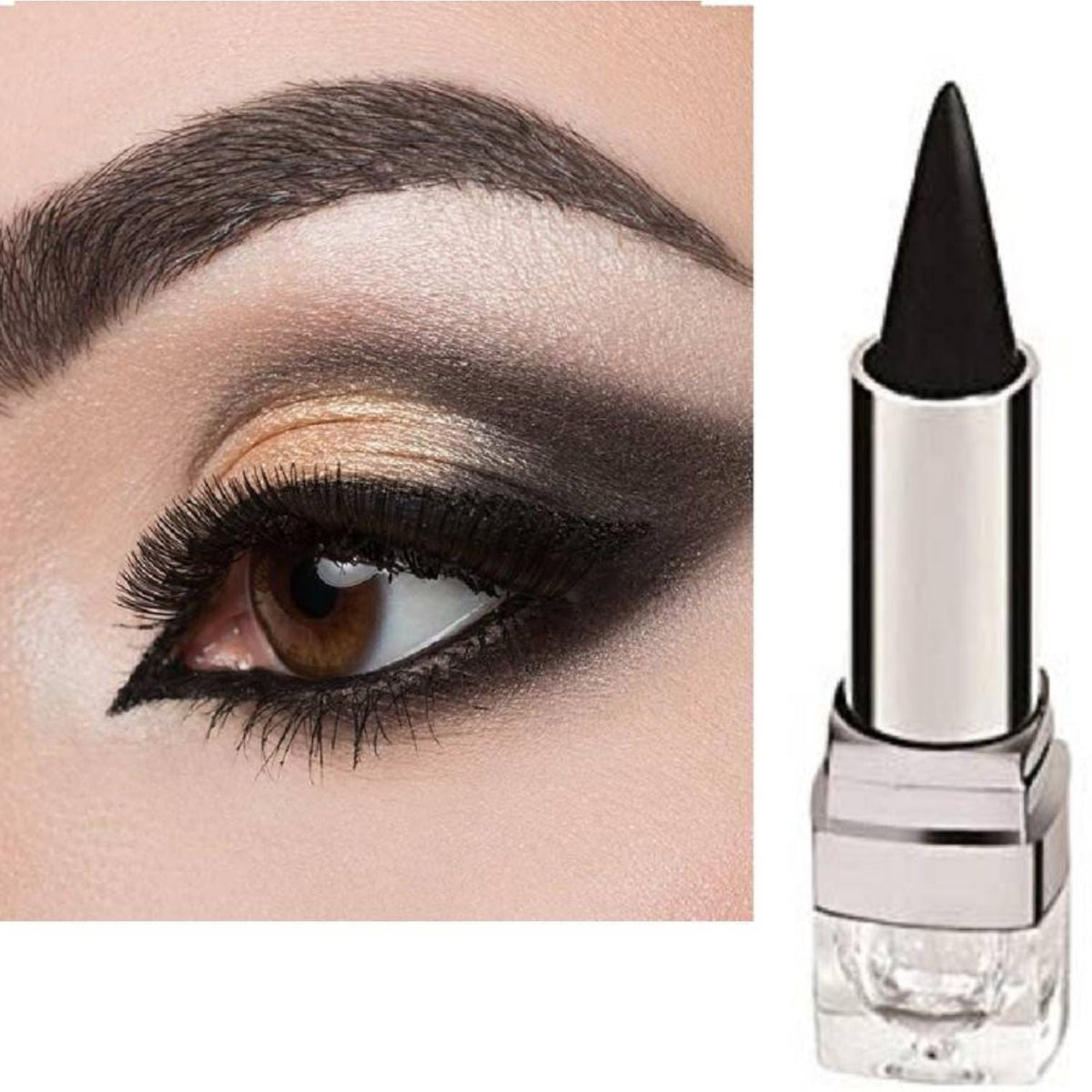 Sombra de ojos negra en barra, fácil de aplicar