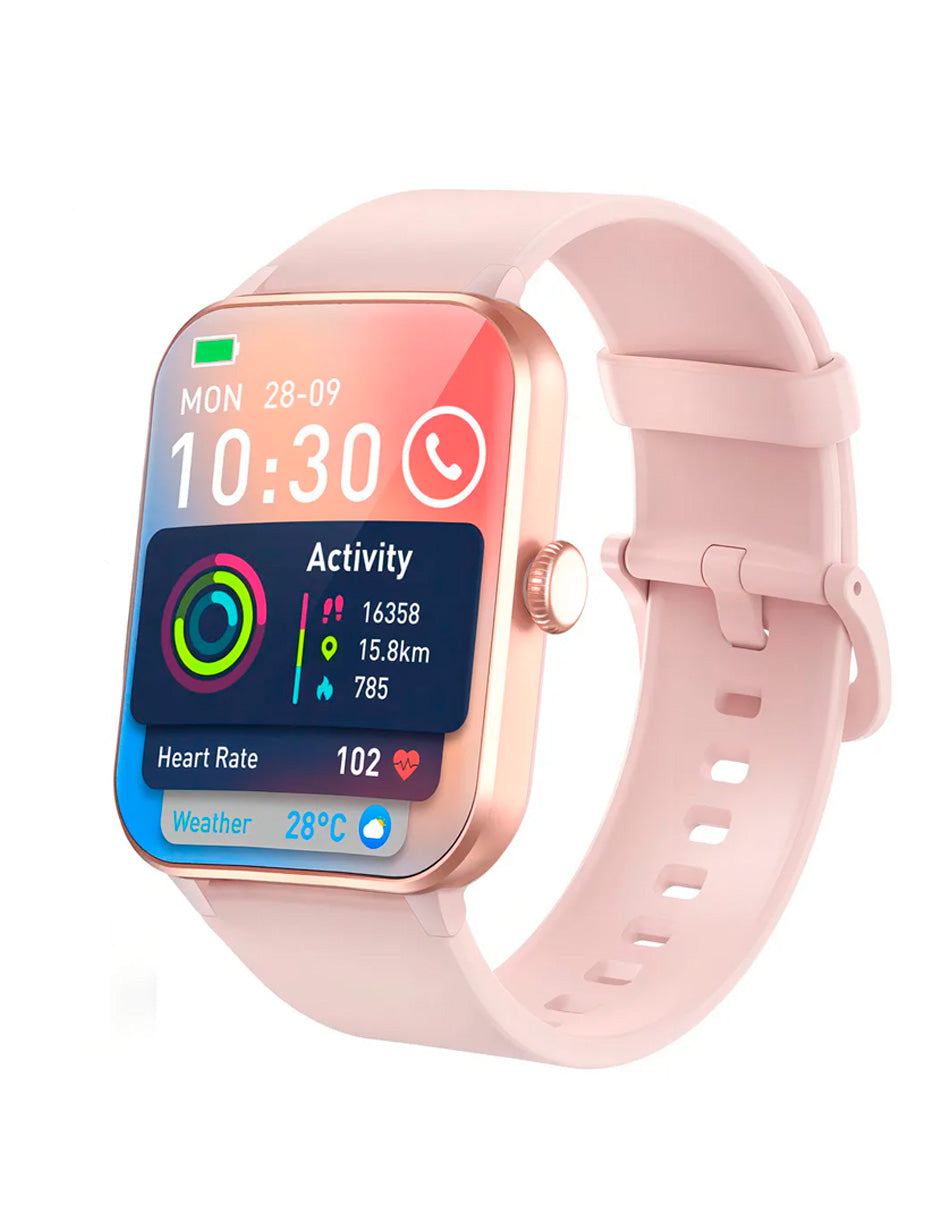 Smartwatch Hombre Mujer Llamada Bluetooth Rosa