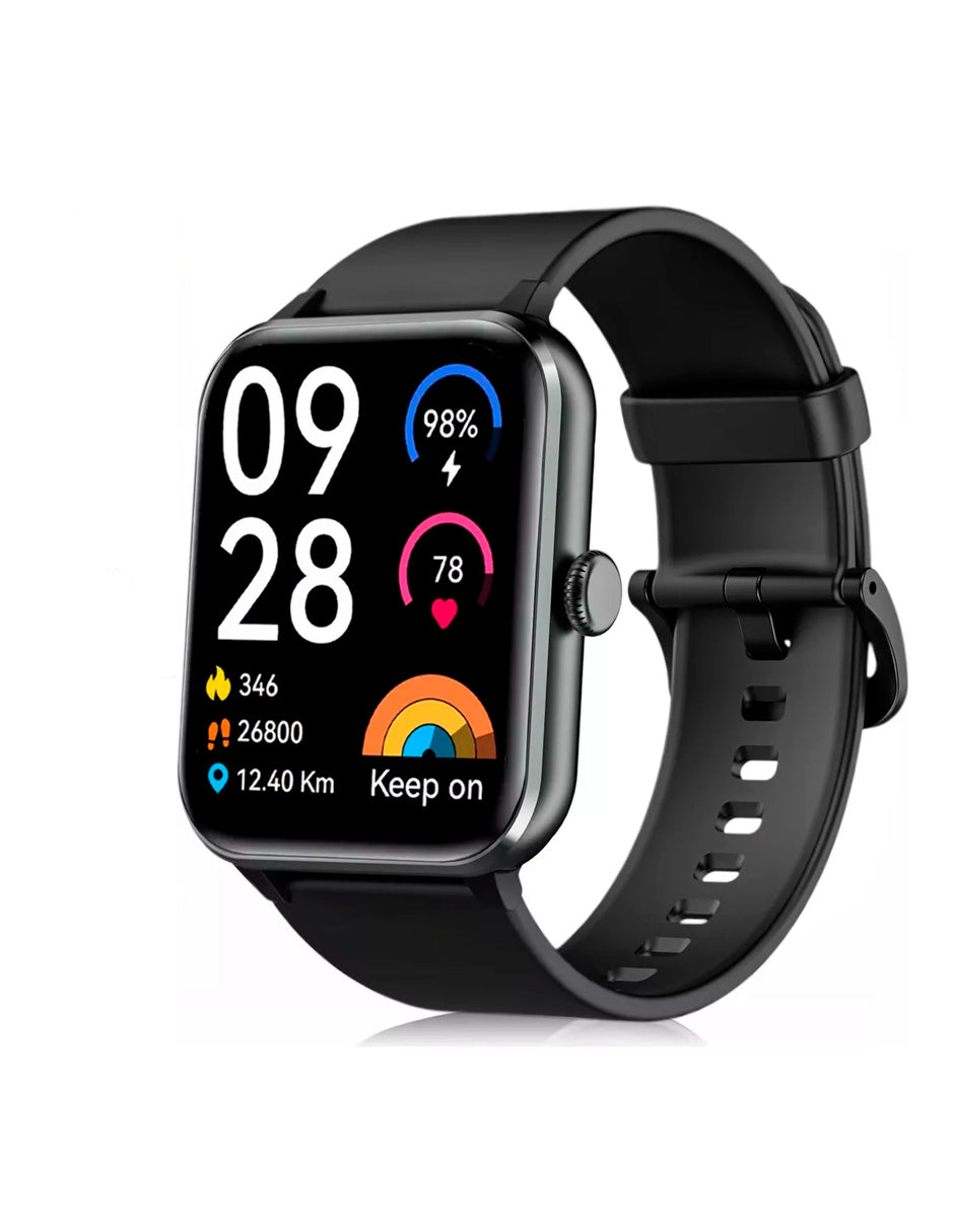 Smartwatch Hombre Mujer Llamada Bluetooth Negro