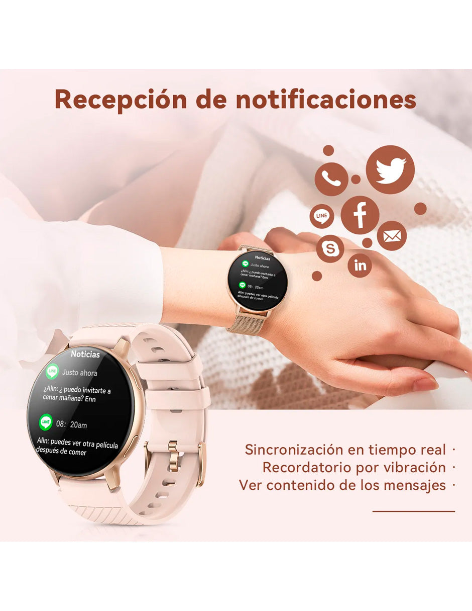 Smartwatch Deportivo BW0608 Dorado Metálico