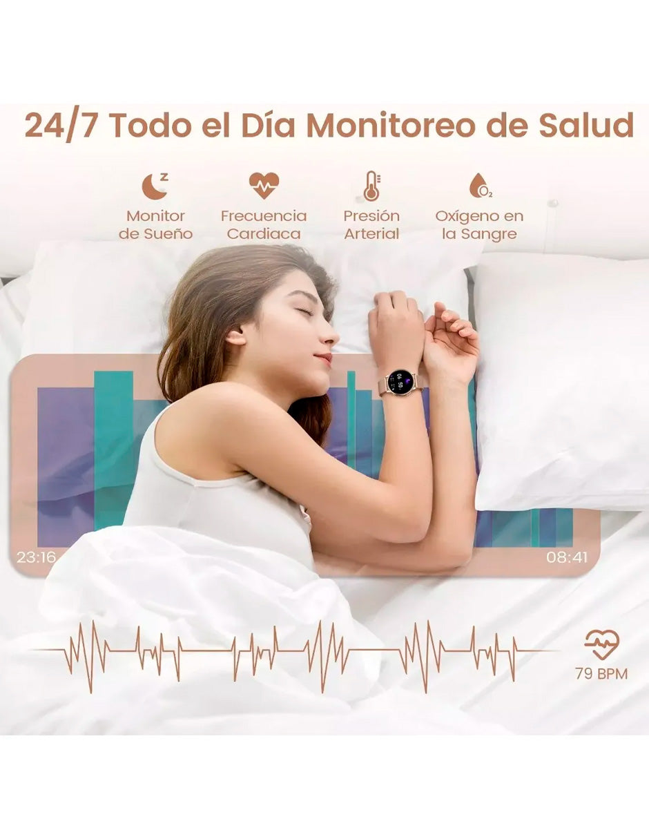 Smartwatch Deportivo BW0608 Dorado Metálico