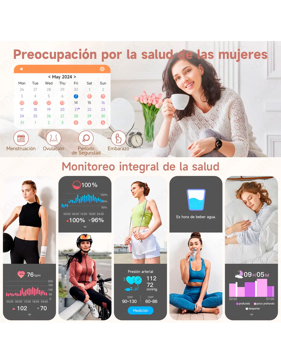 Smartwatch BW0608 Metálico Compatible Android/iOS Correa de Acero Negro