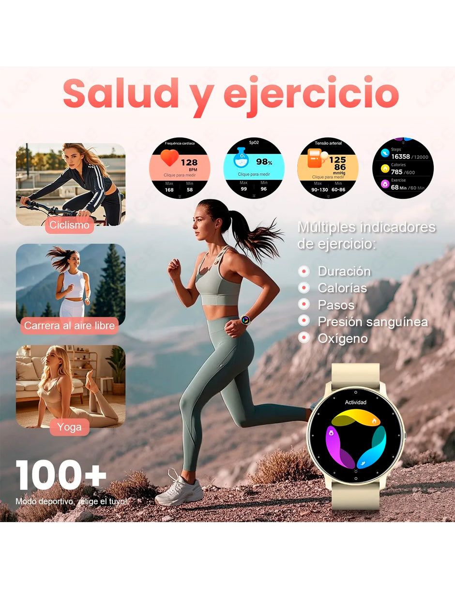 Reloj Inteligente Sports Correa BW223 MET Amarillo