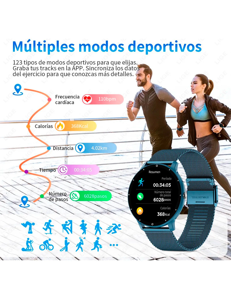 Reloj Inteligente Sports Correa BW223 MET Azul