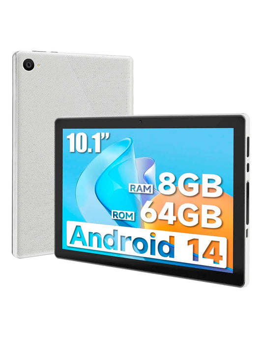 Tablet C11 con Pantalla de 10.1  con 8Gb + 64 Gb Wifi Y Bluetooth PLATA