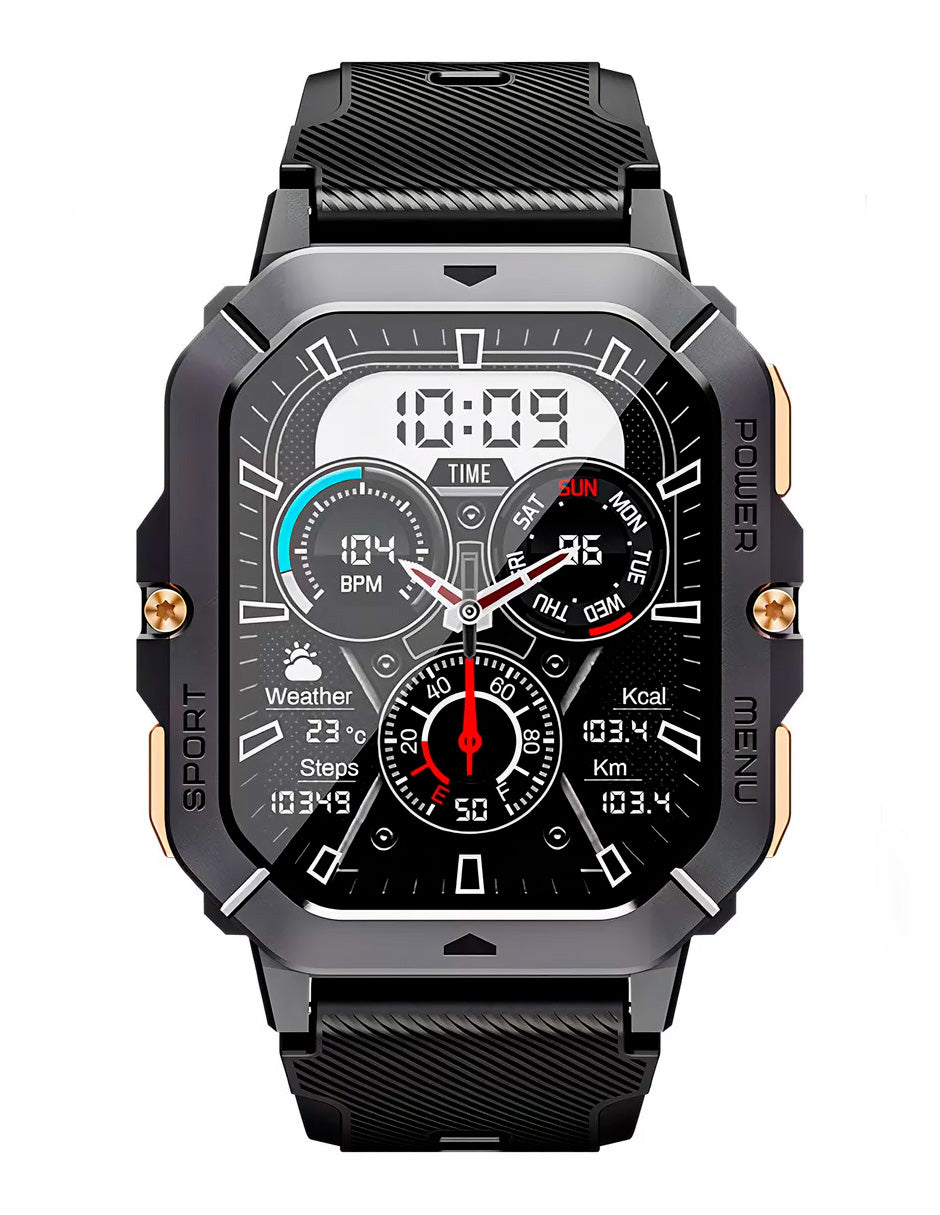 Smartwatch C28 Resistente Al Agua Estilo Militar / uso Rudo