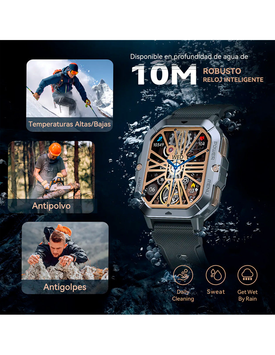 Smartwatch C28 Resistente Al Agua Estilo Militar / uso Rudo
