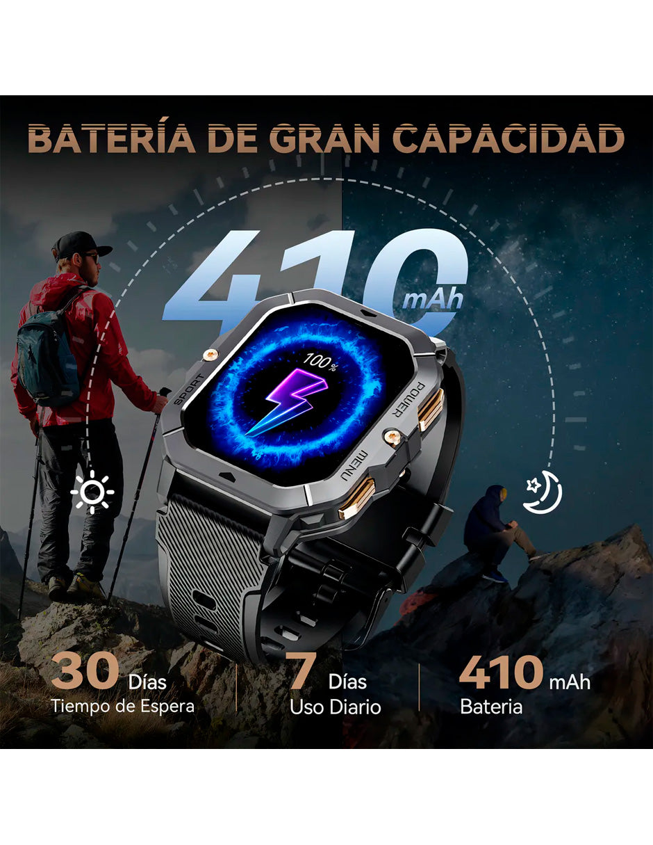 Smartwatch C28 Resistente Al Agua Estilo Militar / uso Rudo