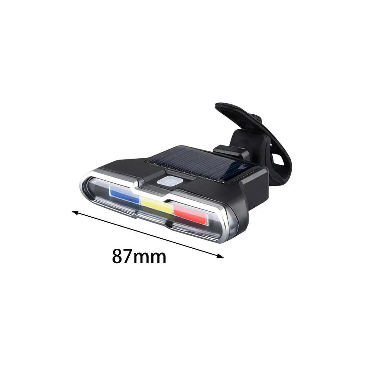 Luz trasera para bicicleta con efecto patrulla, USB y panel solar C3045AG - foto 5