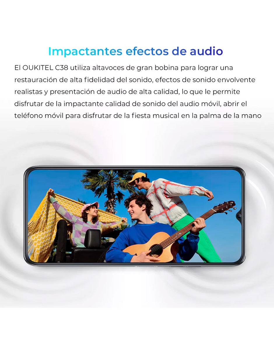 SmartPhone C38 Dual Sim 18 gb+256 gb con Andriod 13 / 5150 Mah Negro