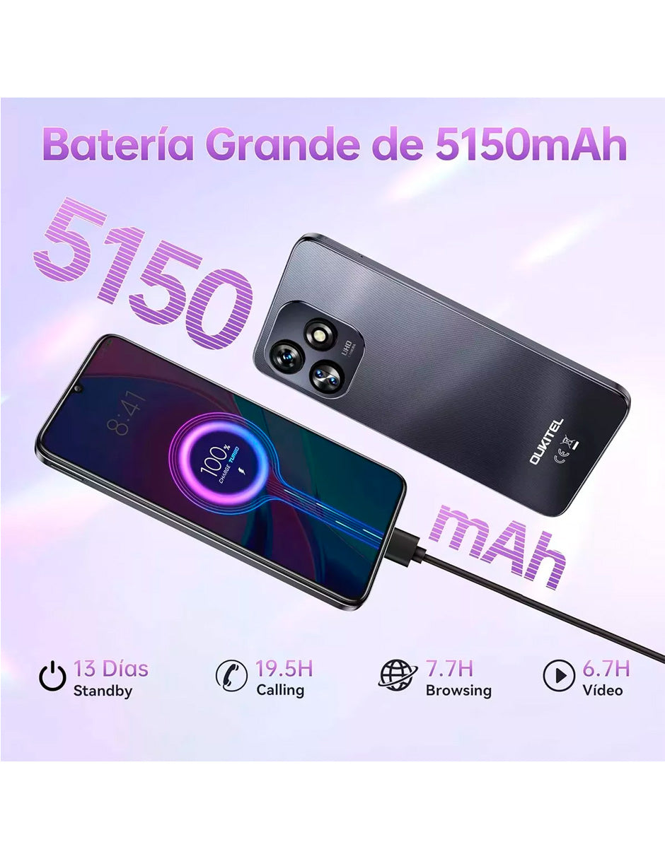 SmartPhone C51 Dual Sim 18 gb Ram+128 gb  5200 Mah con gps / face Id Negro