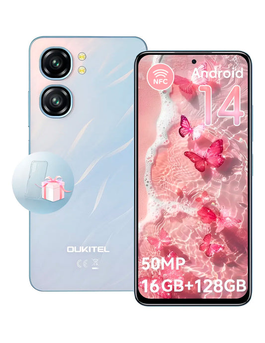 SmartPhone C58 Dual Sim con 16(4+12)+128 Gb Expansión 1tb (con MicroSD) azul
