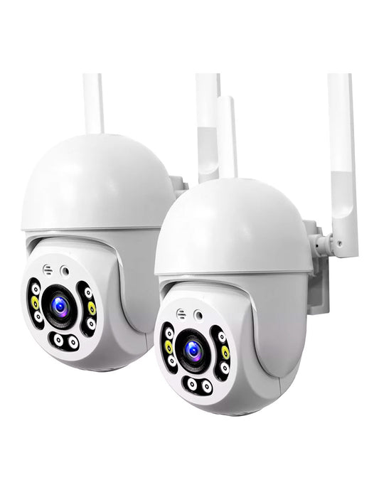 2pcs Cámara De Seguridad Petukita Box S42 Exterior Wifi con Visión Nocturna
