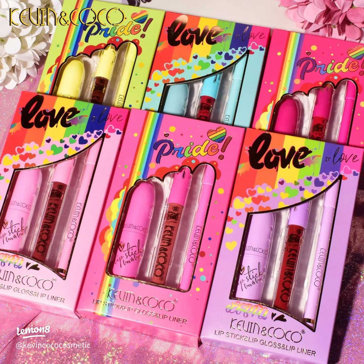 Set de lipstick, lipgloss y lipliner, 6 piezas CC-167
