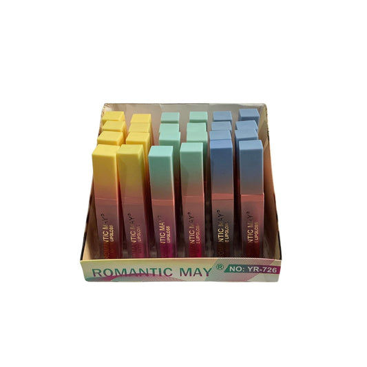 Set de 24 lip gloss mate en 6 tonos