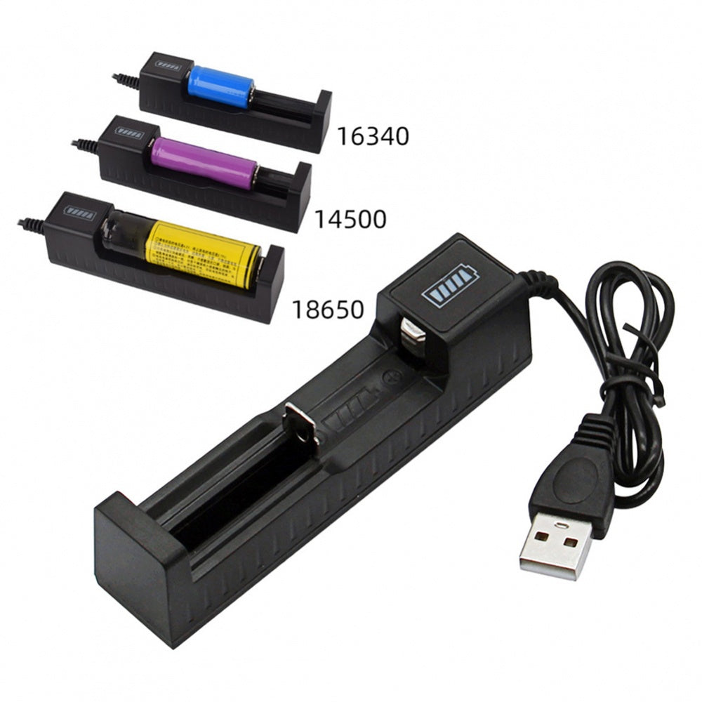 Cargador de batería de plástico con USB e indicador LED CDQA - foto 2