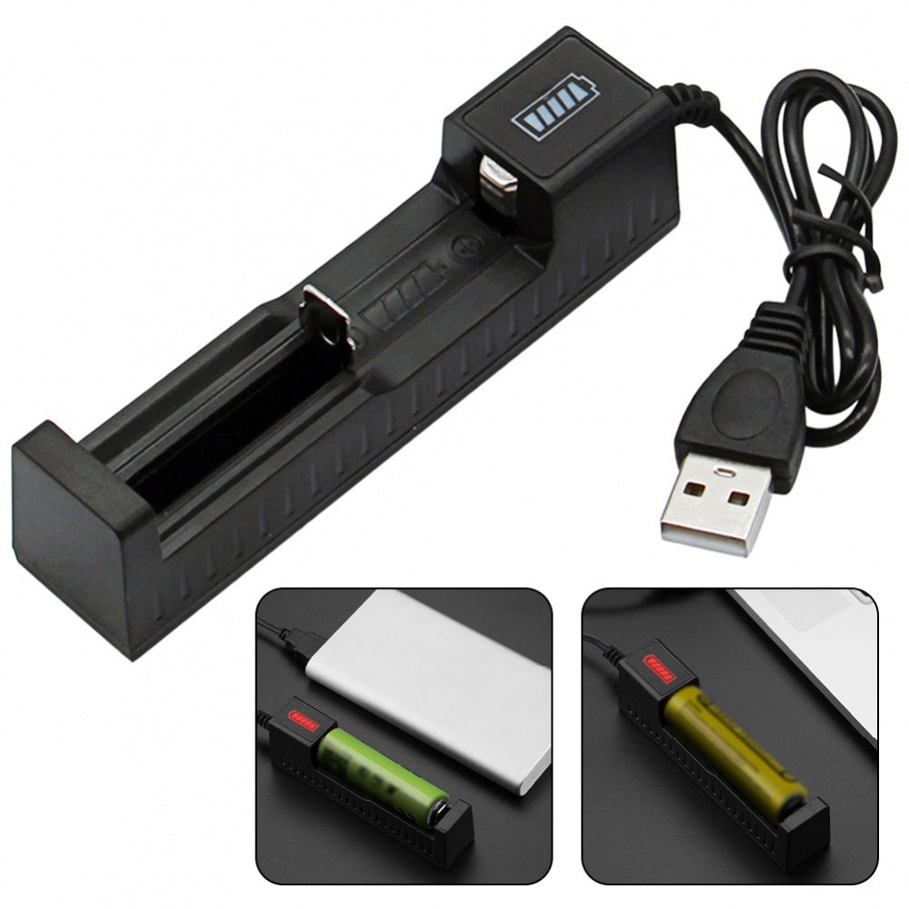Cargador de batería de plástico con USB e indicador LED CDQA - foto 3