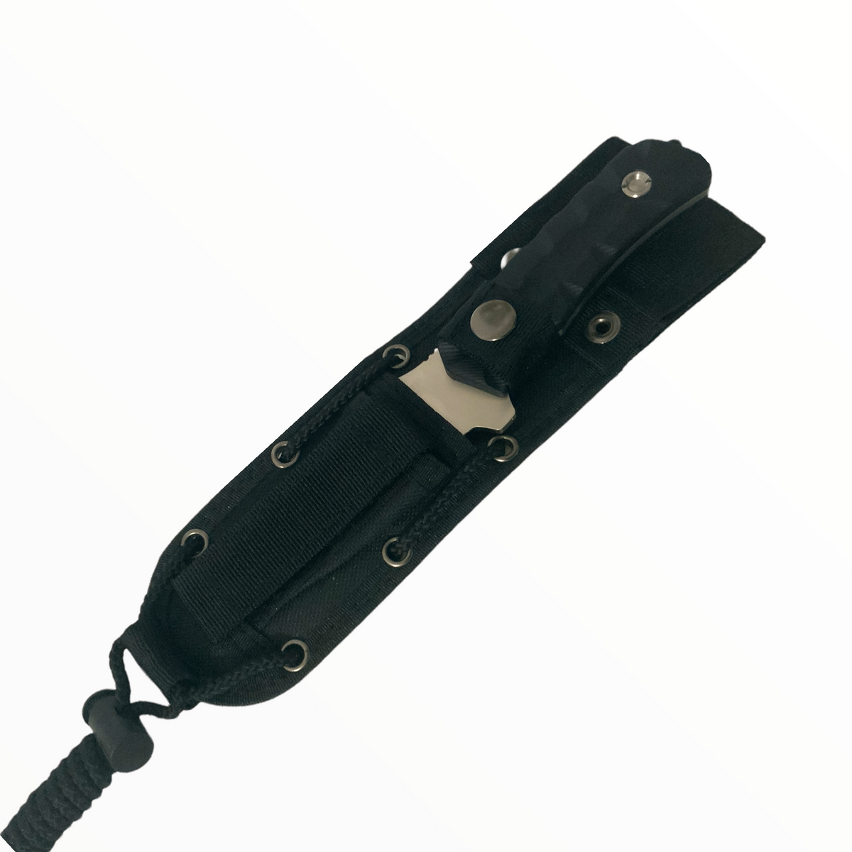Cuchillo estilo táctico con rompe vidrios y funda CL69