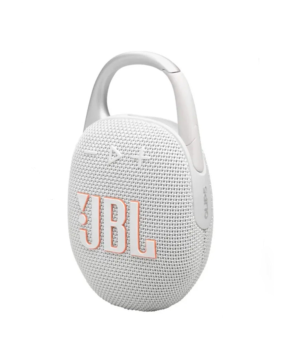 Bocina Portátil Clip 5 Potencia compacta y libertad total para tu música Blanco