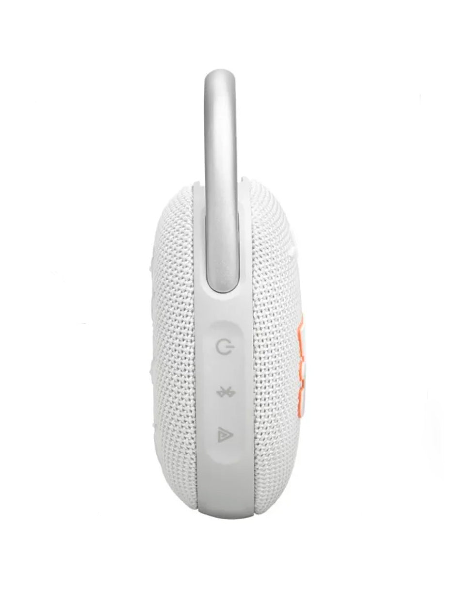 Bocina Portátil Clip 5 Potencia compacta y libertad total para tu música Blanco