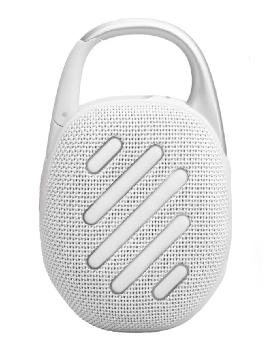 Bocina Portátil Clip 5 Potencia compacta y libertad total para tu música Blanco