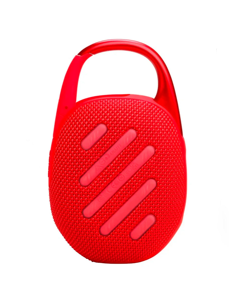 Bocina Portátil Clip 5 Potencia compacta y libertad total para tu música Rojo