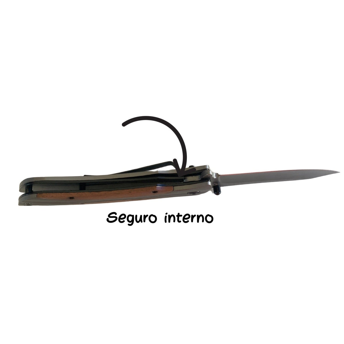 Navaja plegable de acero inoxidable con mango de madera CM72 - foto 4