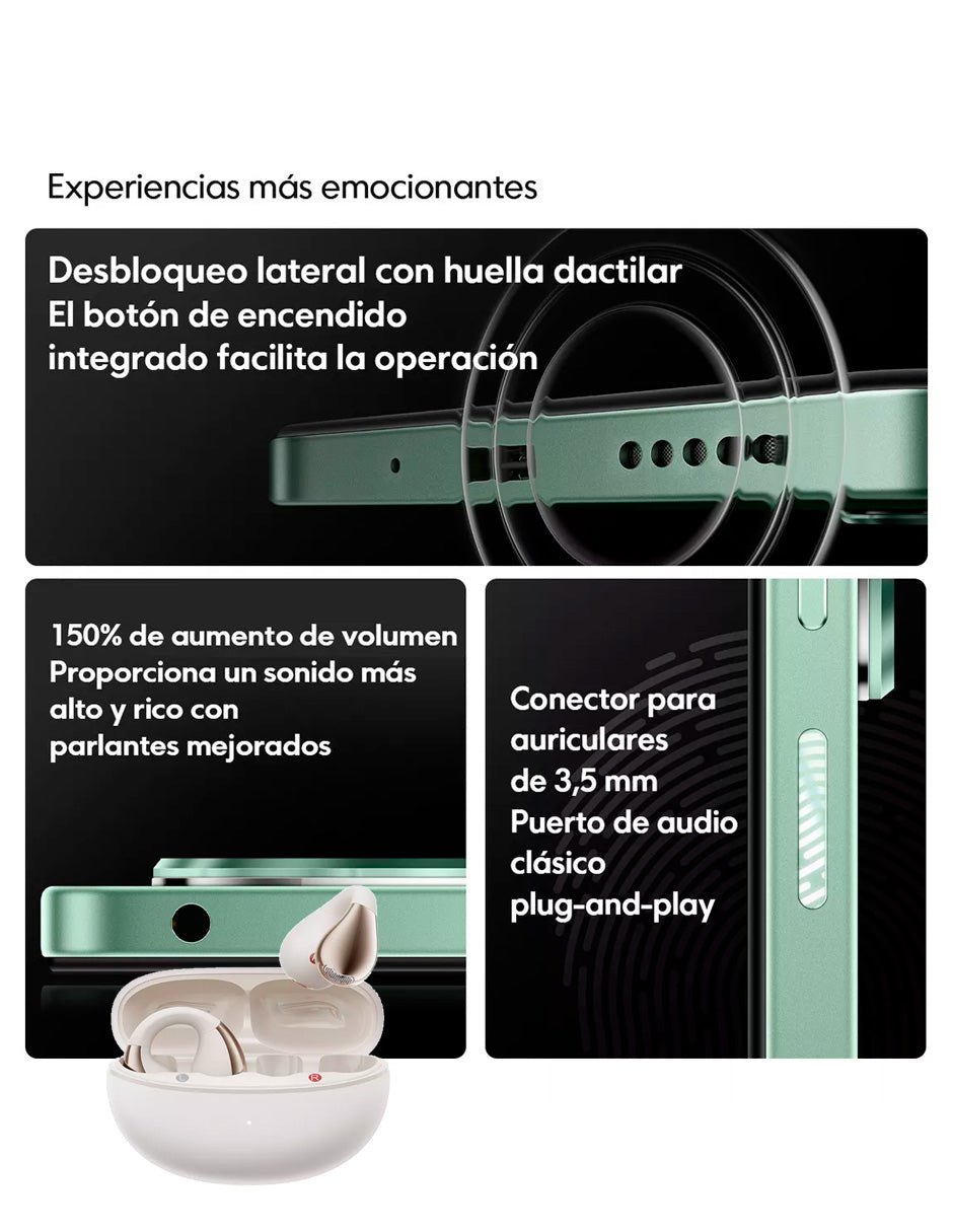 SmartPhone Poco C75 256 gb Rom 8 gb Ram Gold + Auriculares deportivos C30 Ear Clip