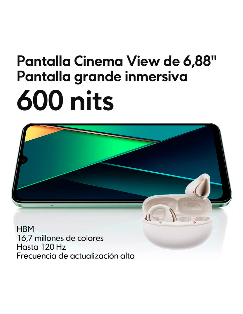 SmartPhone Poco C75 256 gb Rom 8 gb Ram Gold + Auriculares deportivos C30 Ear Clip