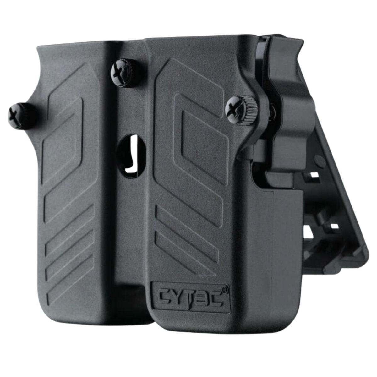 Porta cargador doble universal Cytac con siete formas de transporte