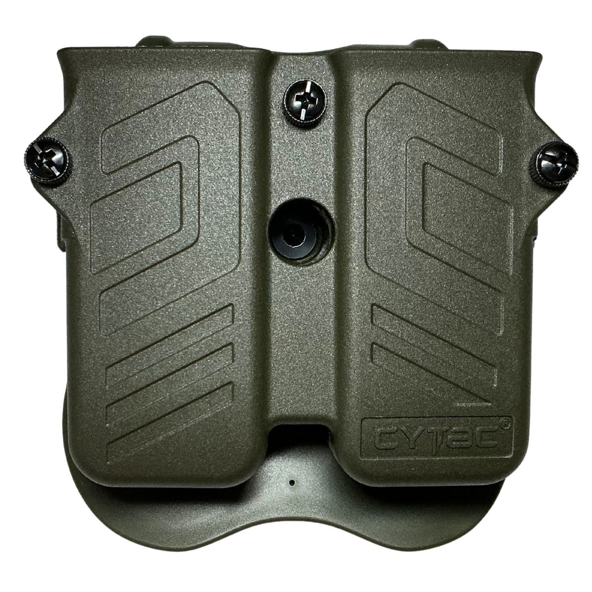 Porta cargador doble Cytac verde con sistema MOLLE y siete formas de porte