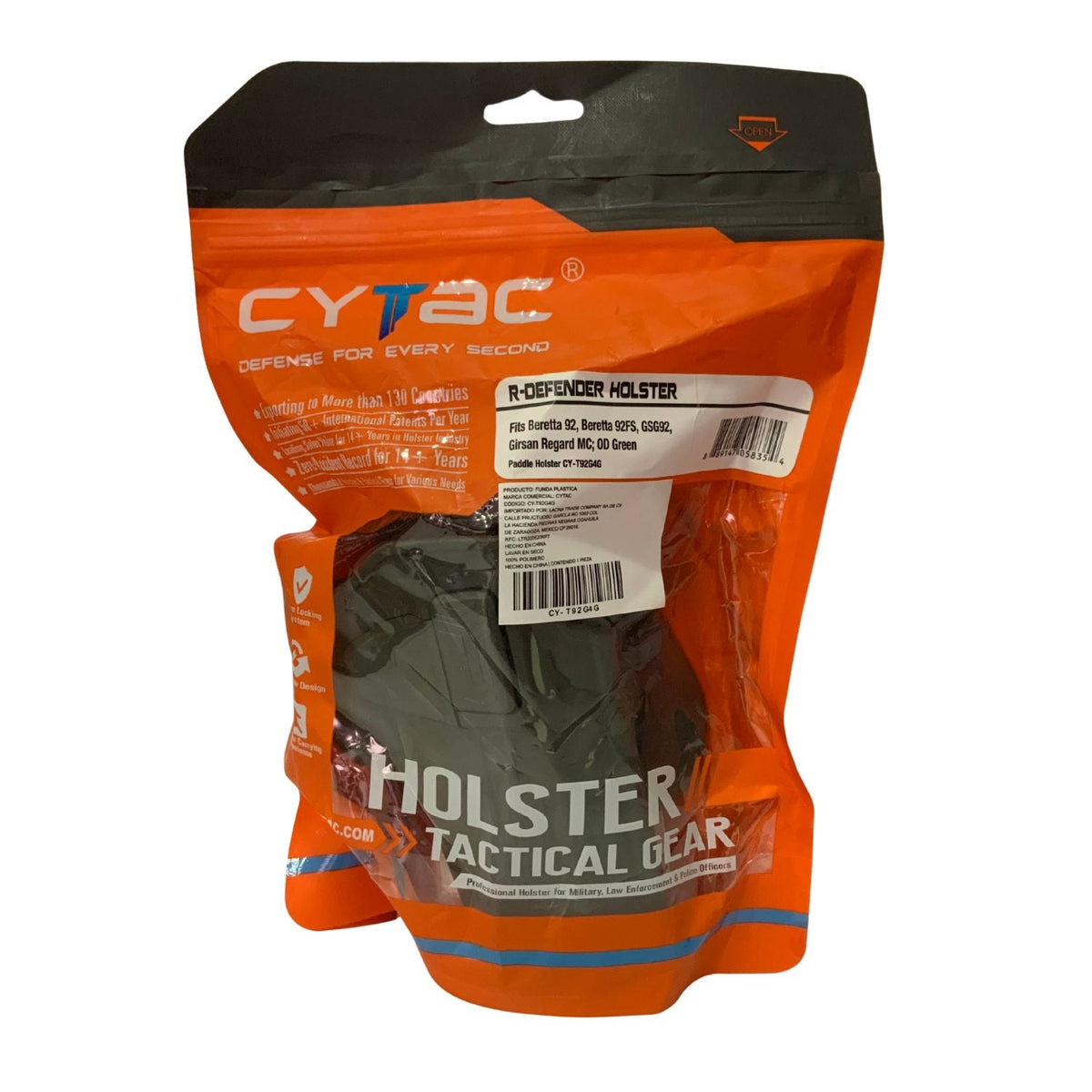 Funda Cytac R-Defender verde para Beretta 92 con retención nivel 2 - foto 4