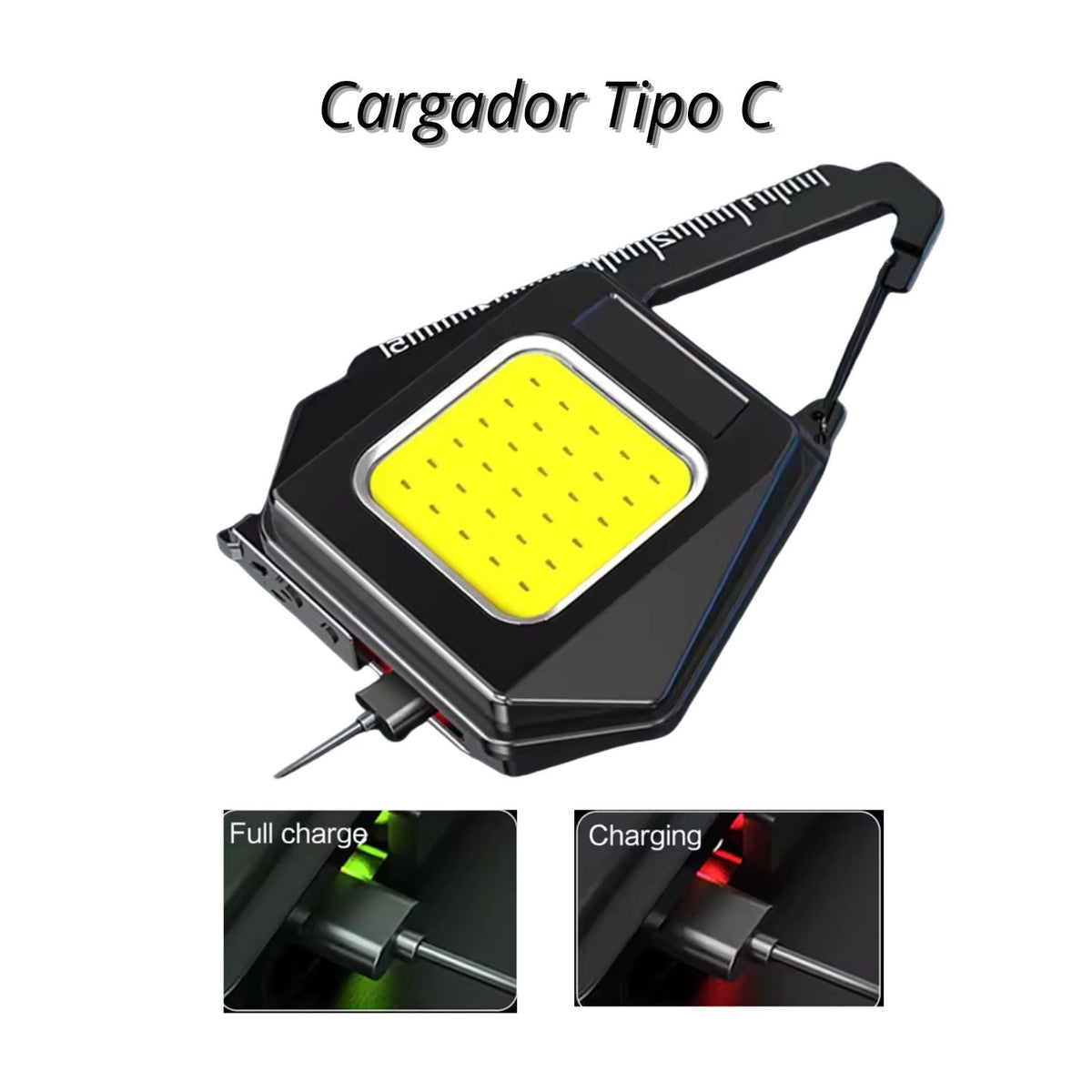 Llavero con luz COB recargable de emergencia - foto 3