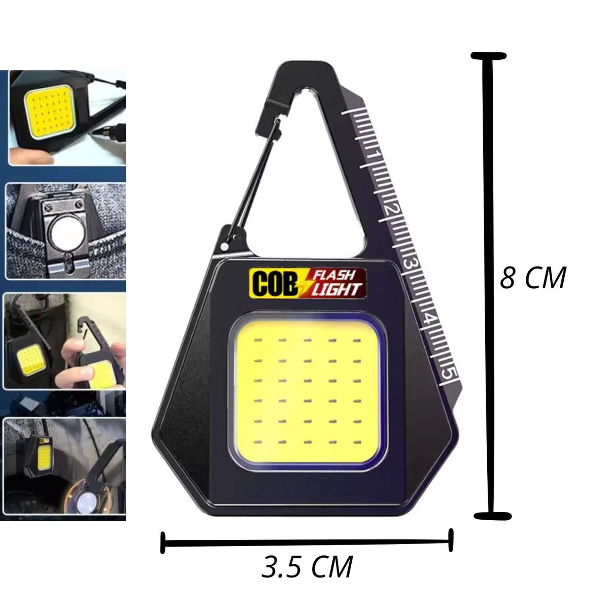 Llavero con luz COB recargable de emergencia - foto 4