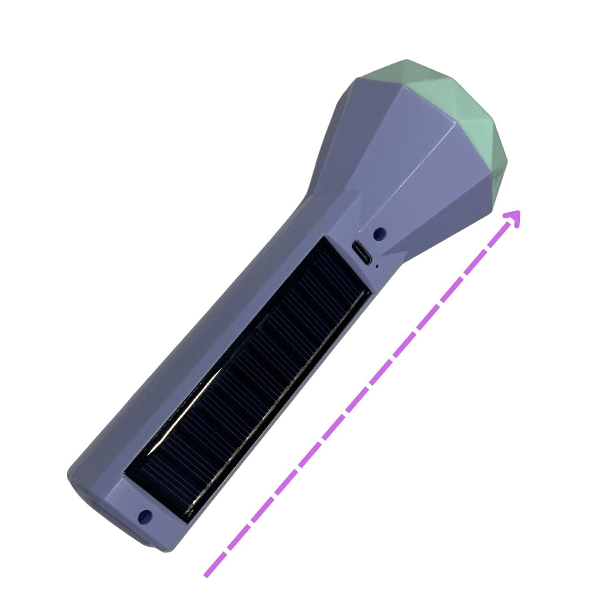 Linterna solar de emergencia USB-C con luz frontal y señalización de flechas - foto 3