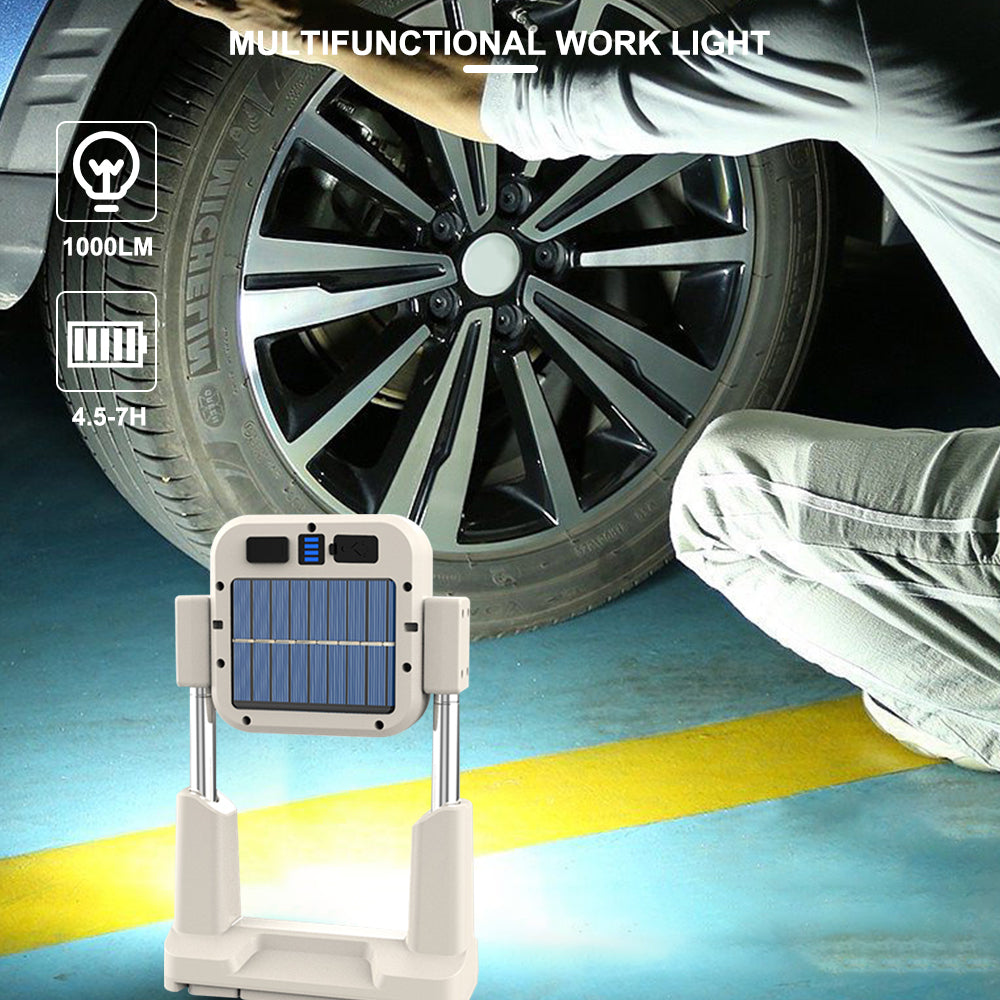Lámpara LED de 1000 lúmenes con soporte telescópico y panel solar - foto 3