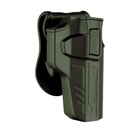 Funda CYTAC R-Defender para Glock 17, 22 y 31 en verde, porte exterior