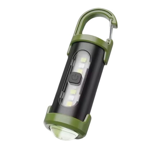 Mini linterna de bolsillo con mosquetón, COB y patrulla, USB-C (CYLY011)